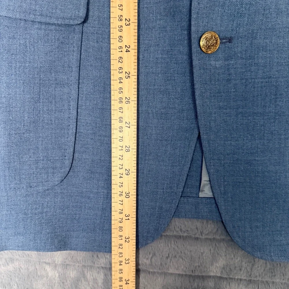 Arnold Palmer John Peel Ltd Vintage Mens Blue Blazer Gold Crest Buttons USA 44